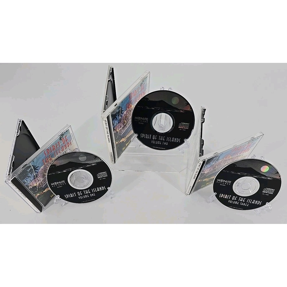 Moonlite Spirit Of The Islands CD Set Volumes 1-3 Hawaiian Music - Excellent